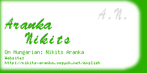 aranka nikits business card